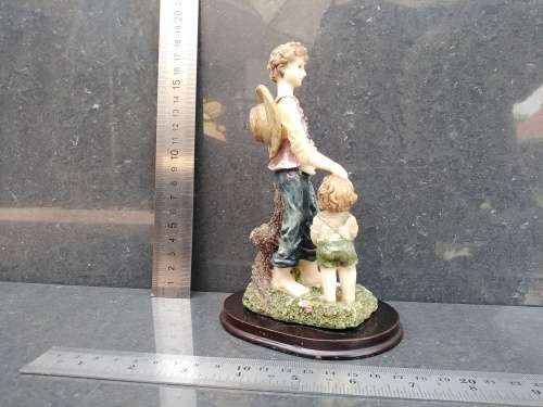 Vintage! Italian Design - Resin Statue Figurine - Montefiori Collection? - Father And Son