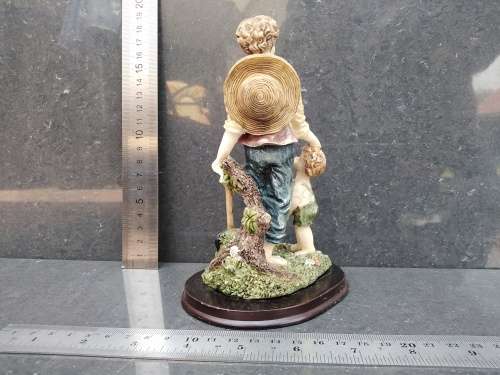 Vintage! Italian Design - Resin Statue Figurine - Montefiori Collection? - Father And Son