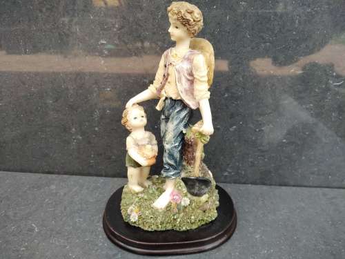Vintage! Italian Design - Resin Statue Figurine - Montefiori Collection? - Father And Son