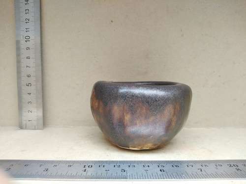 Vintage! Studio Art Pottery - Thick Heavy - Raku Fired - Small Pinch Pot / Bowl
