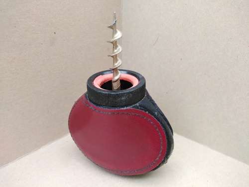 Vintage! German - Sieger 600 - Leather Covered - Mechanical Corkscrew