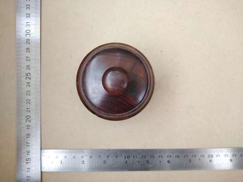 Vintage! Hand Made - Round Turned Wooden - Trinket Box With Lid