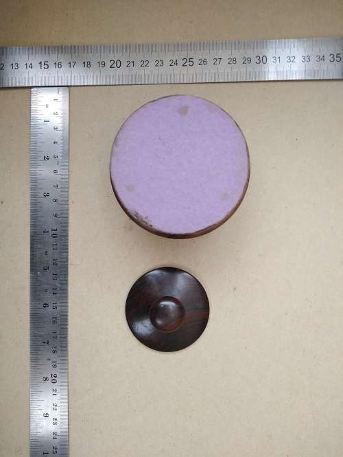 Vintage! Hand Made - Round Turned Wooden - Trinket Box With Lid