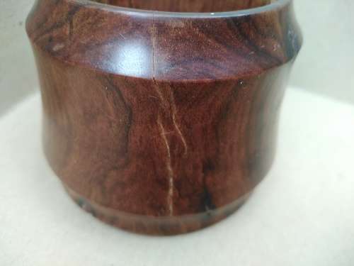 Vintage! Hand Made - Round Turned Wooden - Trinket Box With Lid