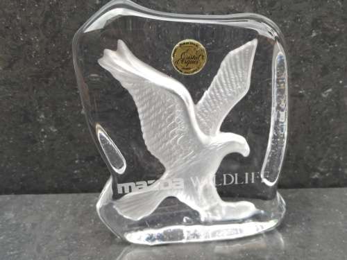 Vintage! Mazda Wildlife - Cristal D`Arques Made In France - Eagle - Paperweight Souvenir