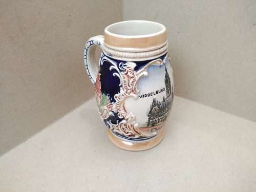 Vintage! German Porcelain DBGM Miniature Stein - Middelburg (No Lid)