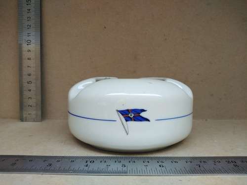 Vintage! Belgium - CMB Shipline - Porcelain Ashtray (Cracked)