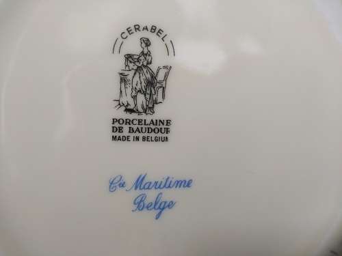 Vintage! Belgium - CMB Shipline - Porcelain Ashtray (Cracked)