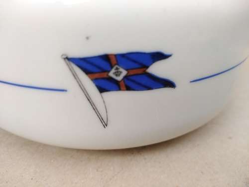 Vintage! Belgium - CMB Shipline - Porcelain Ashtray (Cracked)