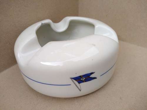 Vintage! Belgium - CMB Shipline - Porcelain Ashtray (Cracked)