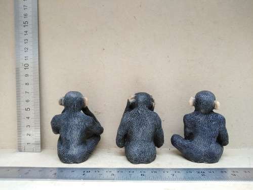 Vintage! Figurine Set Of The Three Wise Monkeys