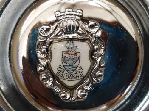 Vintage! Saldhana Souvenir - Round Chrome - Ashtray