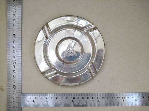 Vintage! ISCOR YSKOR Souvenir - Round Chrome - Ashtray