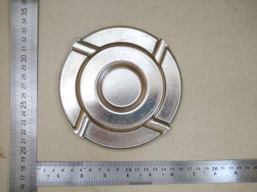 Vintage! ISCOR YSKOR Souvenir - Round Chrome - Ashtray