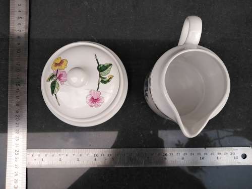 Vintage! Thailand - International China Company - Stoneware - Creamer And Sugar Bowl