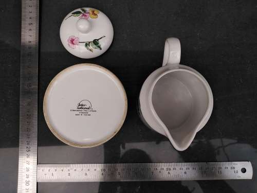 Vintage! Thailand - International China Company - Stoneware - Creamer And Sugar Bowl