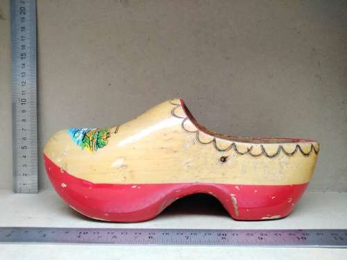 Vintage! Large Dutch Windmill Wooden Clog - Holland