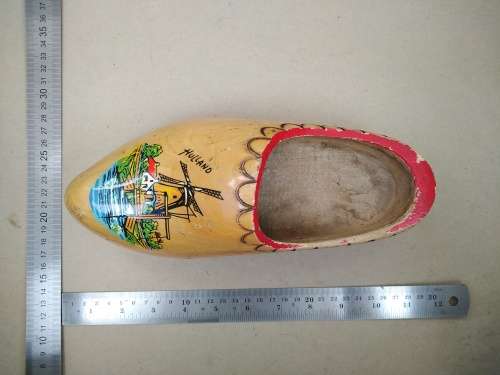 Vintage! Large Dutch Windmill Wooden Clog - Holland