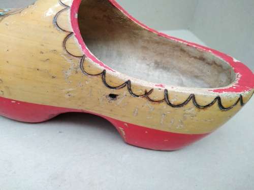 Vintage! Large Dutch Windmill Wooden Clog - Holland