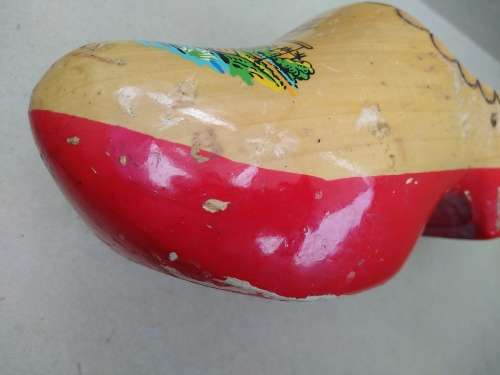 Vintage! Large Dutch Windmill Wooden Clog - Holland