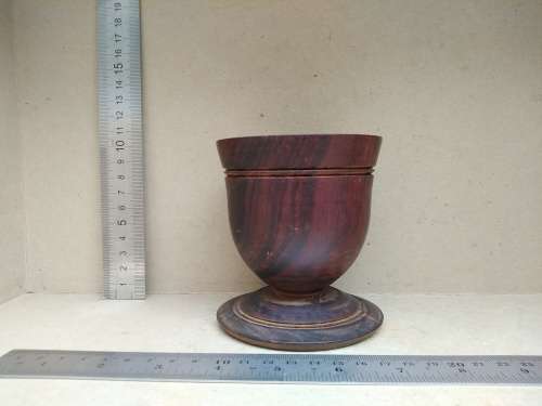 Vintage! Hand Turned Heavy Hardwood - Teak? - Small Mortar (No Pestle)