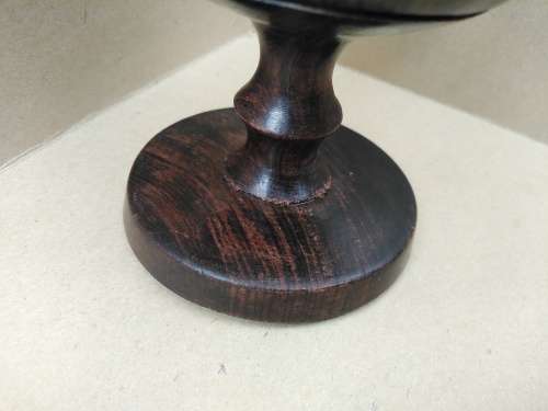 Vintage! Large Hand-Turned Wooden Goblet - Walnut?