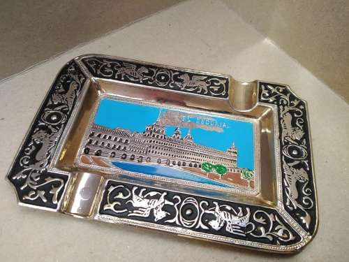 Vintage! Spainish - El Escorial - Enamelled Brass - Ashtray