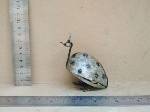 Vintage! Swahili - Guinea Fowl - Recycled Oil Drum Sculpture