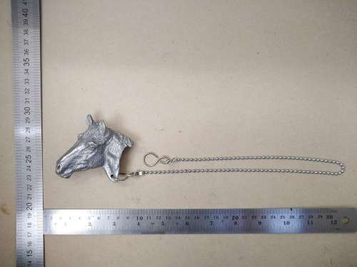 Vintage! Solid Heavy - Pewter - Horse Head - Bath / Basin Plug