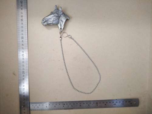 Vintage! Solid Heavy - Pewter - Horse Head - Bath / Basin Plug