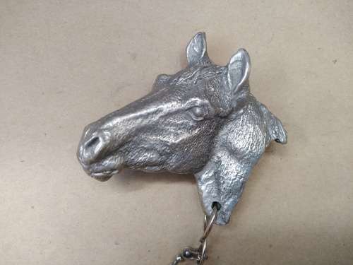 Vintage! Solid Heavy - Pewter - Horse Head - Bath / Basin Plug