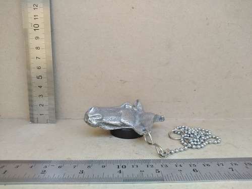 Vintage! Solid Heavy - Pewter - Horse Head - Bath / Basin Plug
