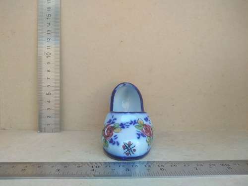 Vintage! Alcobaca - Portugal - Hand Painted Pottery - Porcelain - High Heel Shoe