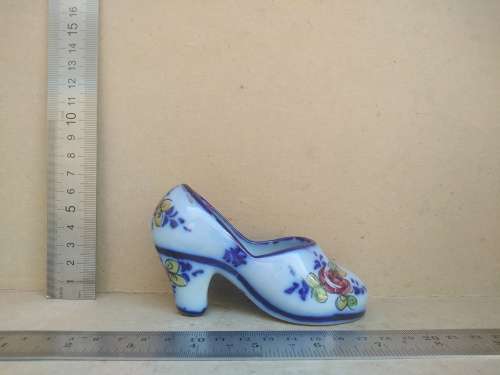 Vintage! Alcobaca - Portugal - Hand Painted Pottery - Porcelain - High Heel Shoe