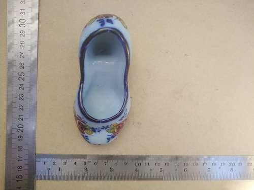 Vintage! Alcobaca - Portugal - Hand Painted Pottery - Porcelain - High Heel Shoe