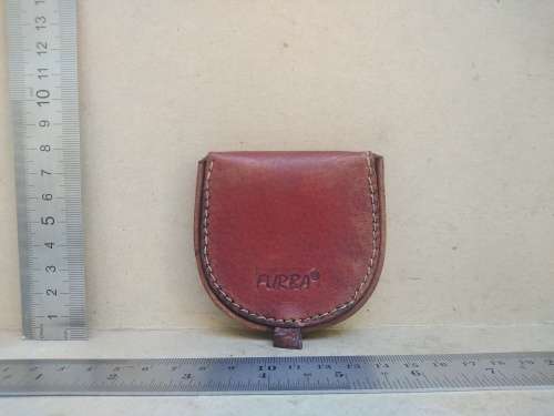 Vintage!  Italy - FURBA - Vera Pelle - Half-Moon Purse With Flap