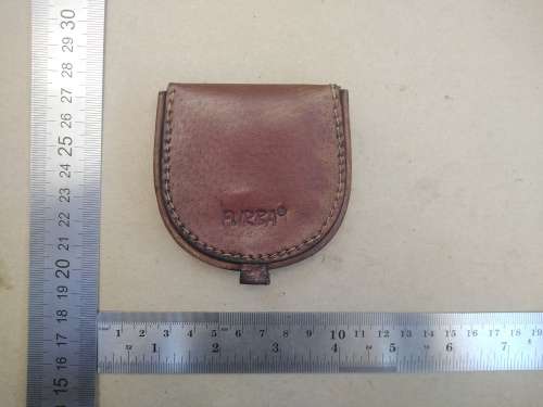 Vintage!  Italy - FURBA - Vera Pelle - Half-Moon Purse With Flap