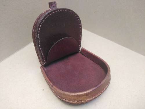 Vintage!  Italy - FURBA - Vera Pelle - Half-Moon Purse With Flap