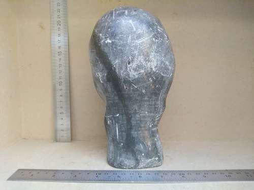 Africana!  Hand Carved - Soapstone Bust - Woman In Head Scarf
