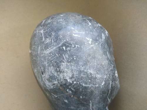 Africana!  Hand Carved - Soapstone Bust - Woman In Head Scarf