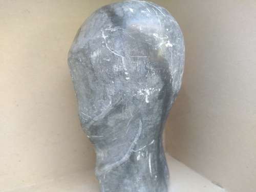 Africana!  Hand Carved - Soapstone Bust - Woman In Head Scarf
