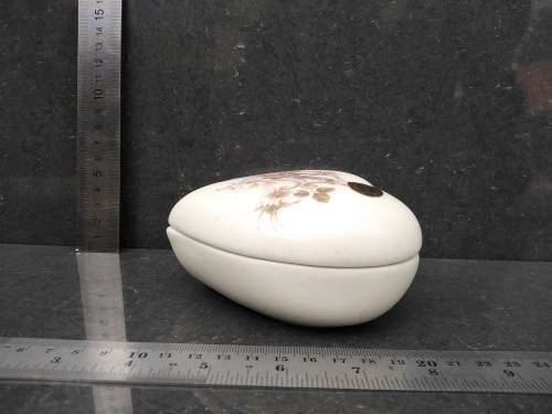 Vintage! Crescent Potteries - Mid Century - Floral - Large Heart Shaped - Trinket Box