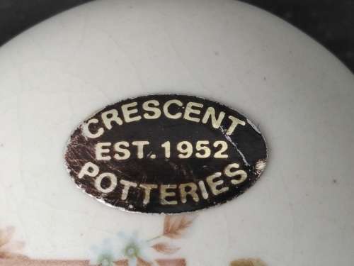 Vintage! Crescent Potteries - Mid Century - Floral - Large Heart Shaped - Trinket Box