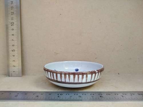 Vintage! The Old Jar (T.O.J.) - Studio Pottery - Hand Painted - Sweet Dish - Signed