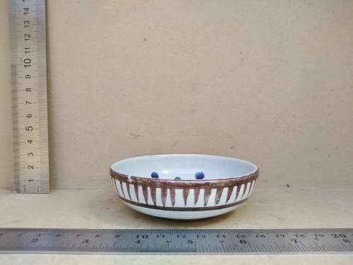 Vintage! The Old Jar (T.O.J.) - Studio Pottery - Hand Painted - Sweet Dish - Signed