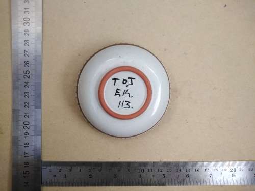 Vintage! The Old Jar (T.O.J.) - Studio Pottery - Hand Painted - Sweet Dish - Signed