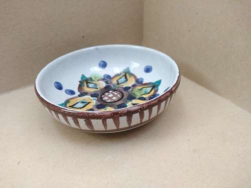 Vintage! The Old Jar (T.O.J.) - Studio Pottery - Hand Painted - Sweet Dish - Signed