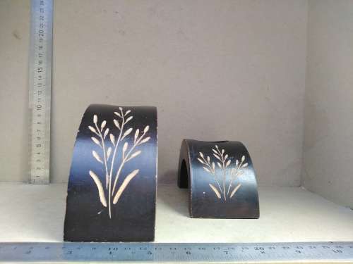 Vintage! Wooden - Cascading Arch / Rainbow - Tealight Candle Holder Set