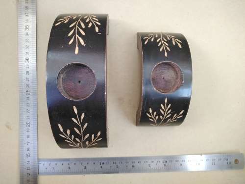 Vintage! Wooden - Cascading Arch / Rainbow - Tealight Candle Holder Set