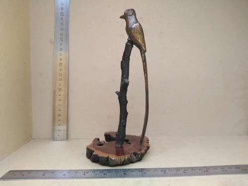 Vintage! Living Edge - Bronze - Hand Sculpted - Pheasant Bird